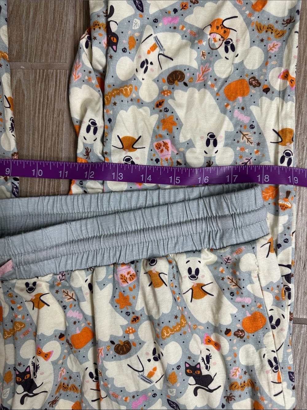 Disney Mickey Ghost Halloween Pajama Bottoms Lounge with Drawstring 🎃 👻 - Picture 8 of 9